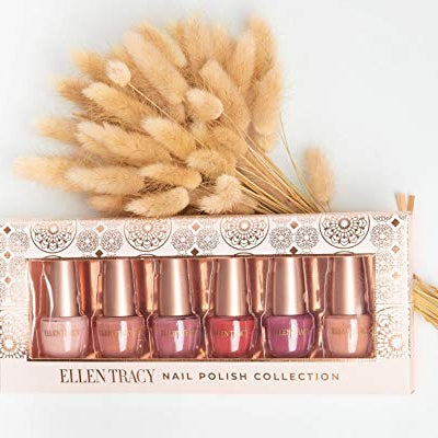 Ellen Tracy Nail Polish Collection- 6 Piece Rose Gold Nail Polish Set