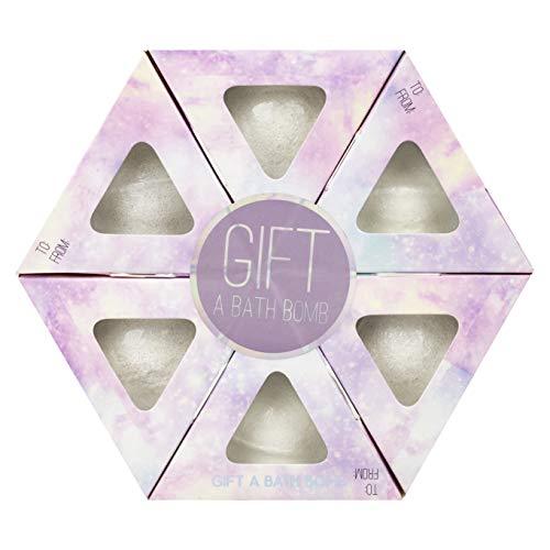 Bath Bombs Spa Gift Set - Set of 6 Relaxing Bubble Bath Fizzies for Women and Girls, Perfect Bath Gifts for Him or Her, Wife, Mother, Girlfriend, 6 x 1.8 oz by Nicole Miller (White)