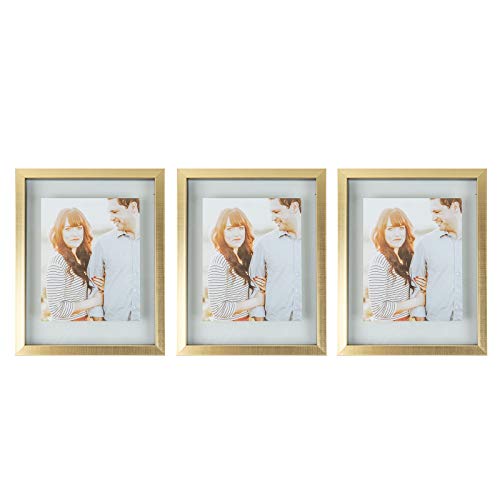 Sheffield Home Decor Collection- 3 Piece Picture Frame Set 11x14in, Matted to 8x10in