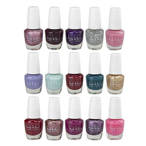 Nicole Miller Mini Nail Polish Set - 15 Glossy and Trendy Colors