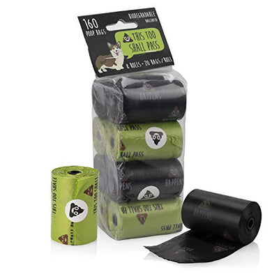 Precious Tails Poop Bags for Dogs, Biodegradable, Unscented, Dog Waste Bags with Sayings