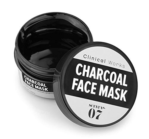 Clinical Works Charcoal Face Mask Scent No. 07, Wash Off Mask, Removes Dirt, Debris, Oils, Impurities and Blackheads, Fights Acne, Detoxifies, Unclogs and Purifies Skin, For all Skin Types, 3.53 Oz
