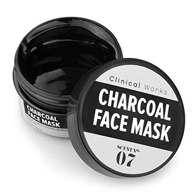 Clinical Works Charcoal Face Mask Scent No. 07, Wash Off Mask, Removes Dirt, Debris, Oils, Impurities and Blackheads, Fights Acne, Detoxifies, Unclogs and Purifies Skin, For all Skin Types, 3.53 Oz