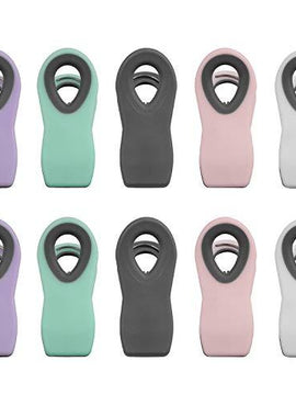 10 Piece Bag Clips with Magnet, Food Clips, Chip Clips, Bag Clips for Food Storage with Air Tight Seal Grip, Snack Bags and Food Bags (Multicolored)