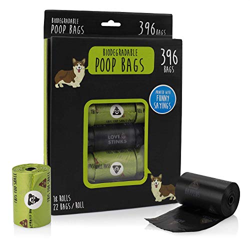Precious Tails Poop Bags for Dogs, Biodegradable, Unscented, Dog Waste Bags with Sayings