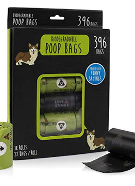 Precious Tails Poop Bags for Dogs, Biodegradable, Unscented, Dog Waste Bags with Sayings