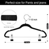 Raymond Waites Ultra-Thin Non-Slip Velvet Clothing Hangers with Clips, Flocked & Durable, Closet Space Saving, for Garments, Suits, Dresses, Pants, Shirts, Coats, 6 Pack