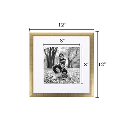 Sheffield Home Decor Collection- 9 Piece Square Picture Frame Set 12x12 in, Matted to 8x8