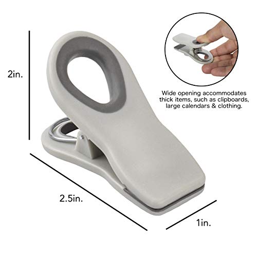 10 Piece Bag Clips with Magnet, Food Clips, Chip Clips, Bag Clips for Food Storage with Air Tight Seal Grip, Snack Bags and Food Bags (Black & White Collection)