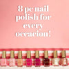 Nicole Miller Nail Polish Collection- 8 Piece Nail Polish Set in Bright Pink Colors