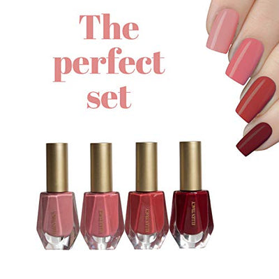Ellen Tracy Nail Polish Collection- 8 Piece Nail Polish Set in Pink Colors