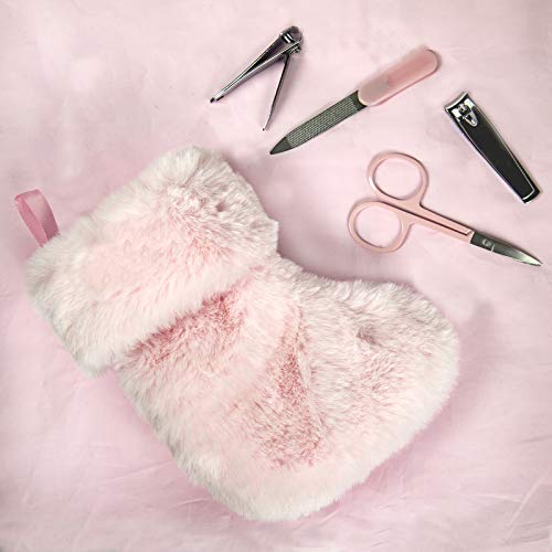 Live Green Holiday Manicure Set- 4 Piece Grooming Set with Nail Clippers, Scissors, and File in a Stocking