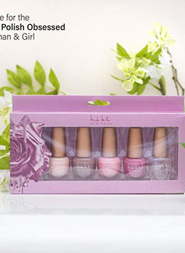 Nicole Miller Nail Polish Collection- 5 Piece Rose Gold Nail Polish Set