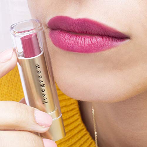 Live Green Lipstick Collection- 3 Piece Gift Set, Flower Embossed Pink Shades, Velvet Matte Lipstick, for Women and Girls