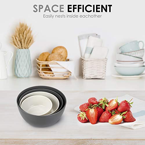 Cook with Color Plastic Prep Bowls - Mini Bowls with Lids, 8 Piece Nesting Bowls Set includes 4 Prep Bowls and 4 Lids