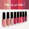 Beauty Concepts Velvet Nail Polish Collection- 8 Piece Nail Polish Set in Mattes and Shimmery Shades
