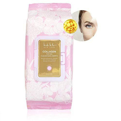 Nicole Miller Collagen Facial Cleansing Wipes and Makeup Remover Wipes - 60 Count