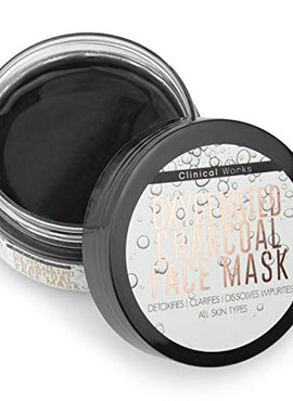 Clinical Works Oxygenated Charcoal Face Mask, Removes Dirt, Debris, Oils, Impurities and Blackheads, Fights Acne, Detoxifies, Unclogs and Purifies Skin, For all Skin Types, 3.53 Oz