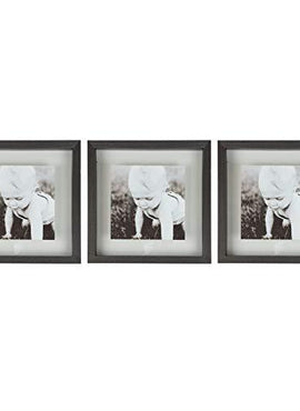 Sheffield Home Decor Collection- 3 Piece Picture Frame Set 12x12in, Floating to 8x8in