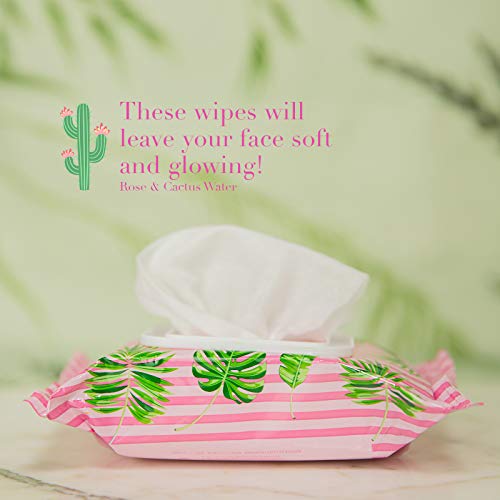 Nicole Miller Glow and Go Hydrating Skin Care Set- Facial Care Set with Makeup Remover Wipes, Face Spray, Rose and Cactus Water