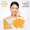 Clinical Works Pack of 5 Brightening Vitamin C Face Sheets, DYI Spa Face Kit, Beauty Sheets, Hydrating Face Sheets for Moisturizing and Hydrating Skin