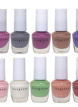 Live Green MINI Nail Polish Collection - Pack of 10 Mini Exclusive Nail Color Shades