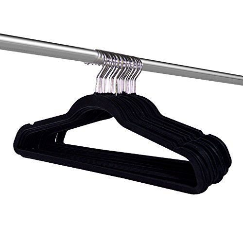 Michael Graves Design Ultra-Thin Non-Slip Velvet Clothing Hangers, Flocked & Durable, Closet Space Saving, for Garments, Suits, Dresses, Pants, Shirts, Coats, 25 Pack