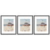 Sheffield Home Decor Collection- 3 Piece Picture Frame Set 11x14in, Matted to 8x10in