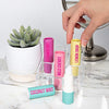 Nicole Miller 4 Pack Lip Balm Set- Moisturizing Lip Balm in Coconut Mint, Lemon Drop, Wild Cherry, Strawberry
