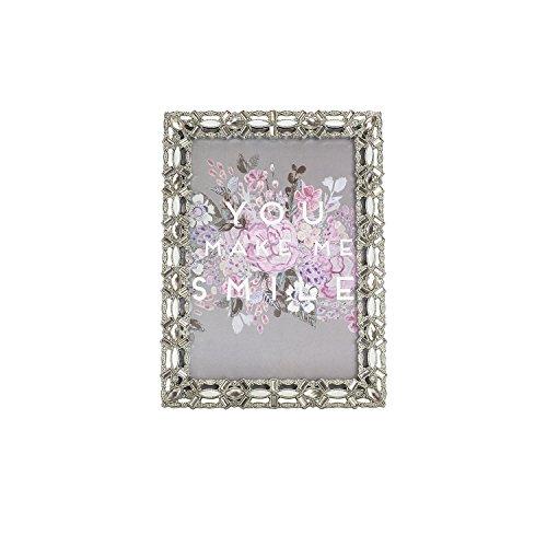 Parisian Home Ornate Jeweled Decorative Metal Picture Frame for 5