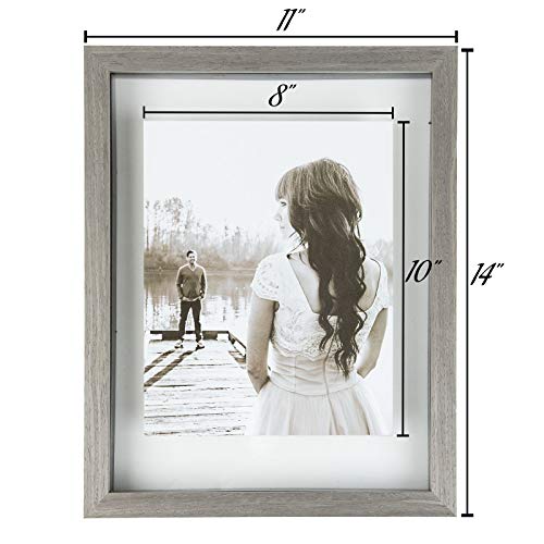 Sheffield Home Decor Collection- 3 Piece Picture Frame Set 11x14in, Matted to 8x10in