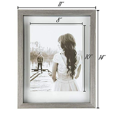 Sheffield Home Decor Collection- 3 Piece Picture Frame Set 11x14in, Matted to 8x10in