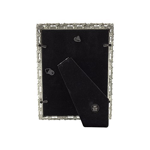 Parisian Home Ornate Jeweled Decorative Metal Picture Frame for 5