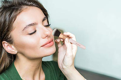 Ellen Tracy Five Face Essential Brush Collection for Powder, Stippling, Contour, Foundation and Concealer, Professional, Blending Cosmetic Makeup Brush Set - 5 Pc Set