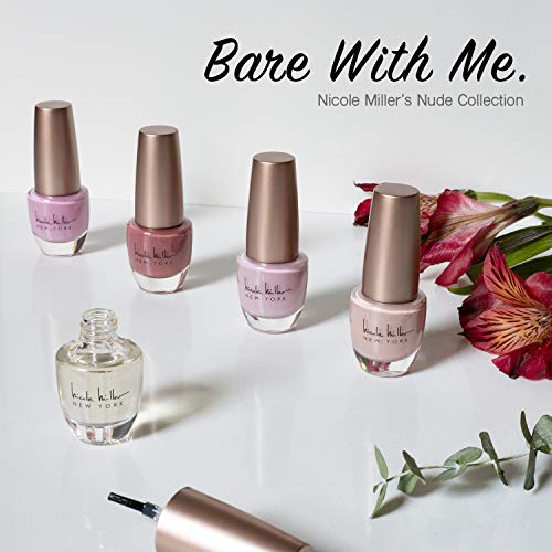 Nicole Miller Nail Polish Set, 5 Piece Nude Nail Polish Collection, Quick Dry Nail Polish for Women and Girls