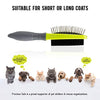 Precious Tails Double Sided Grooming Brush for Dogs and Cats with Comfortable Soft Grip Handle