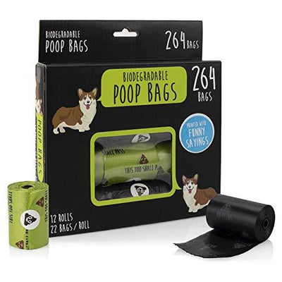 Precious Tails Poop Bags for Dogs, Biodegradable, Unscented, Dog Waste Bags with Sayings