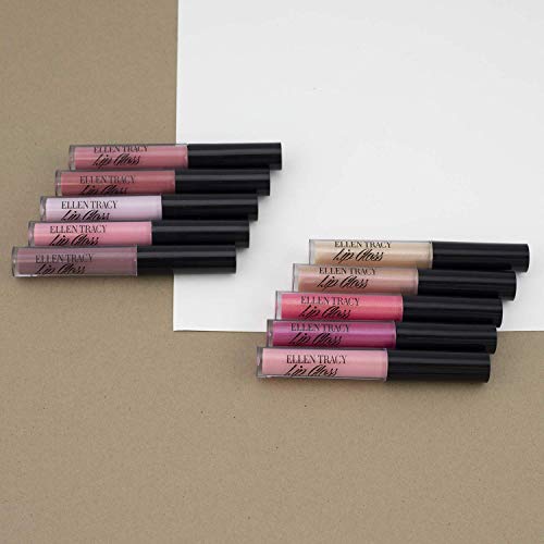 Ellen Tracy 10 Pc Lip Gloss Collection, Shimmery Lip Glosses for Women and Girls, Long Lasting Color Lip Gloss Set with Rich Varied Colors, Great Holiday Gift and Birthday Gift