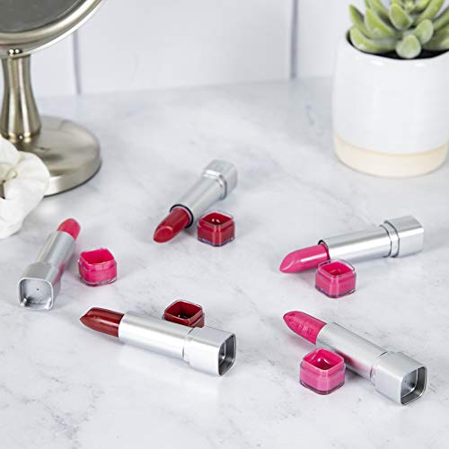 Nicole Miller Luxe Lip Collection - Set of Five Lipsticks, Smooth Highly Pigmented Lip Shades ( Matte and Shimmer Shades)