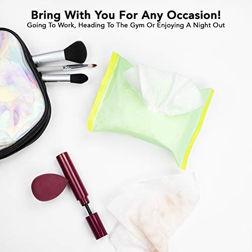 Body Prescriptions Face Wipes & Makeup Remover Wipes - 4 Pack (30 Count Each) of Gentle Facial Towelettes (Cooling Cucumber)