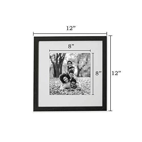 Sheffield Home Decor Collection- 9 Piece Square Picture Frame Set 12x12 in, Matted to 8x8