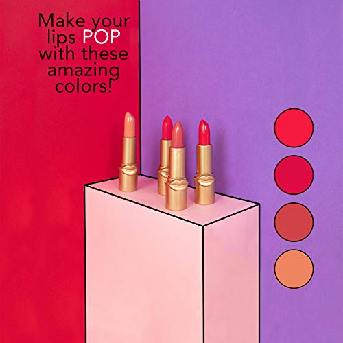Nicole Miller Lipstick Collection- 4 Piece Lipstick Set in Bright Colors