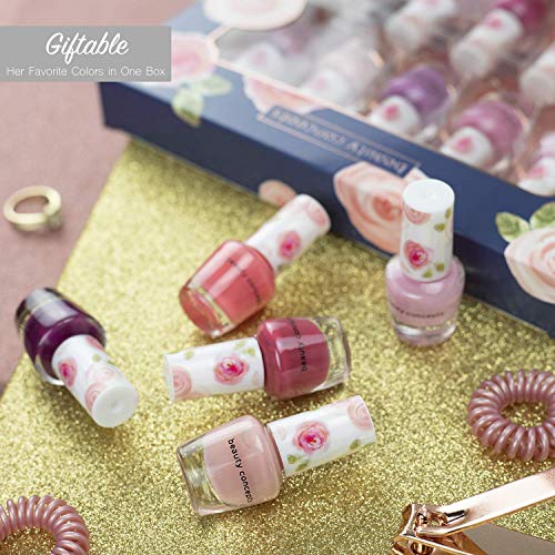 B.C. Beauty Concepts Nail Polish Set - 10 Mini Nail Polish Colors, Polish Kit for Fingernails and Toenails, Quick Dry Nail Polish for Women and Girls