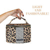 Nicole Miller Makeup Bag, Travel Toiletry Case, and Cosmetic Bag- Large Makeup Organizer with Top Handle (Animal Print)