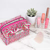 Nicole Miller Makeup Bag, Travel Toiletry Case, and Cosmetic Bag- Loaf Shape Makeup Organizer (Watermelon Print)