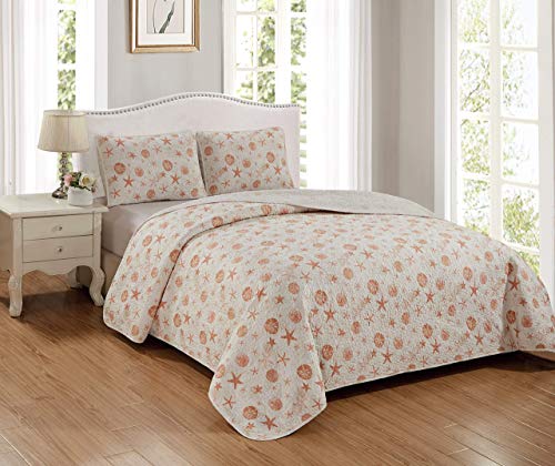 Panama Jack 3 Piece Quilt Set, King Size Quilt with 2 Pillow Shams, Reversible Comforter Set, Machine Washable Bed Spread (Flamingo Oasis - King)