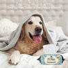 Precious Tails Pet Wipes (110 Count) - Extra Gentle Deodorizing Dog Grooming Wipes with Aloe Vera and Vitamin E - Baby Powder Scent