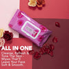 Ellen Tracy 2 Pack (60 Count Each) Face Wipes and Makeup Remover Wipes - Gentle, Facial Cleansing Wipes, Lightly Scented, Flip Top Pack - (Rose Water)