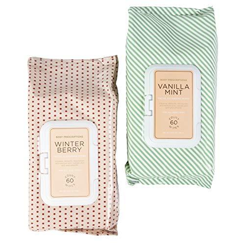2 PK Winter Berry and Vanilla Mint Facial Wipes