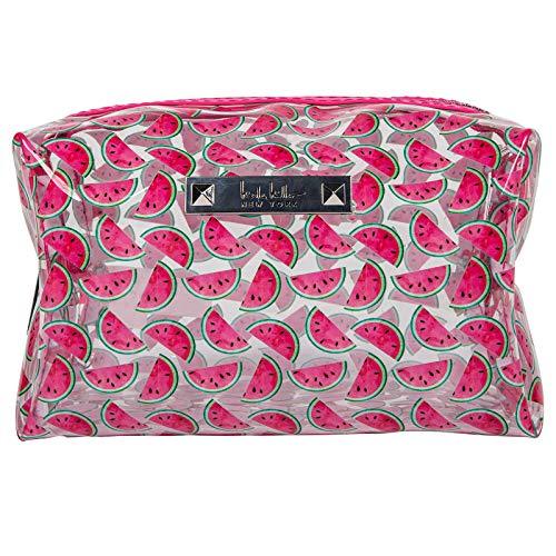 Nicole Miller Makeup Bag, Travel Toiletry Case, and Cosmetic Bag- Loaf Shape Makeup Organizer (Watermelon Print)